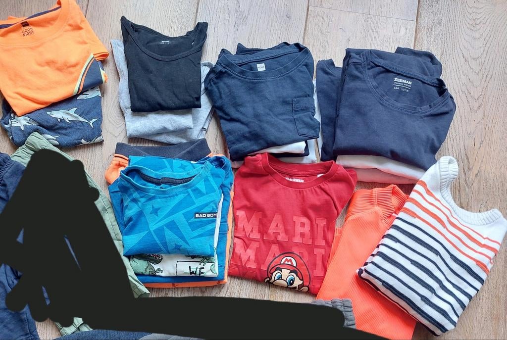 Jongens 20 stuks kledingpakket maat 116 - 122, Ophalen of Verzenden, Gebruikt