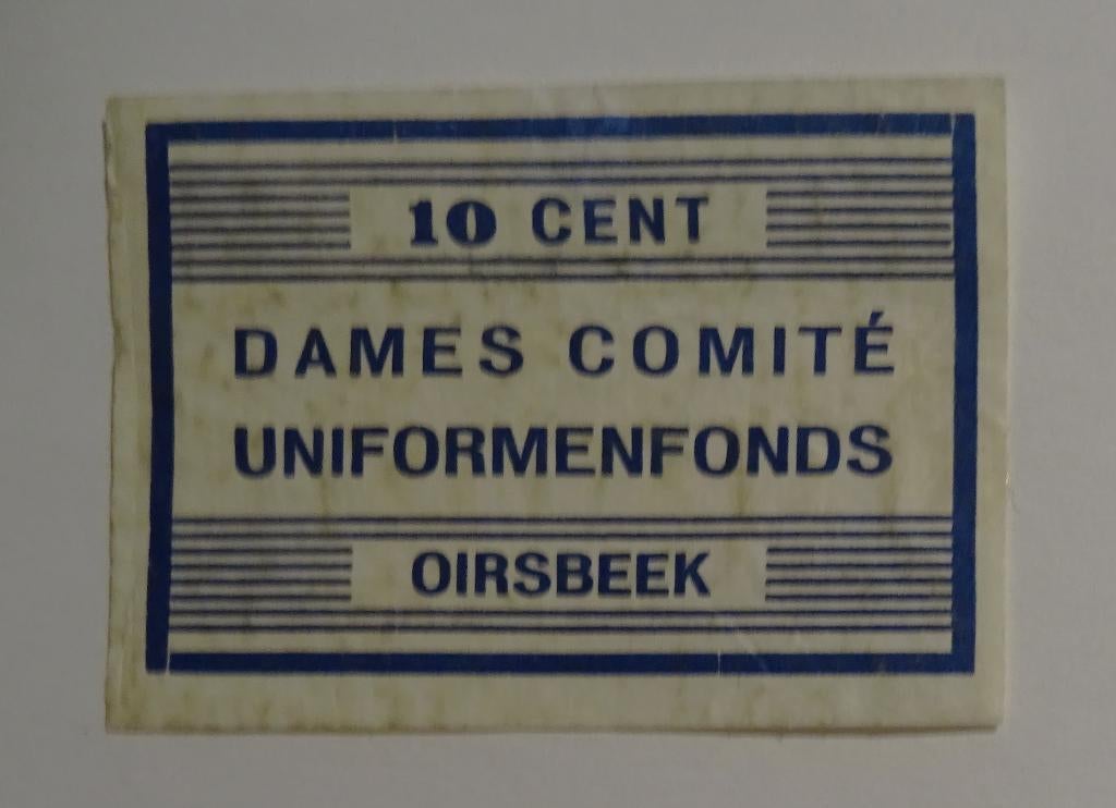 DAMES COMITË   UNIFORMENFONDS    OIRSBEEK, Verzenden, Zo goed als nieuw, Luciferdoosjes of -merken