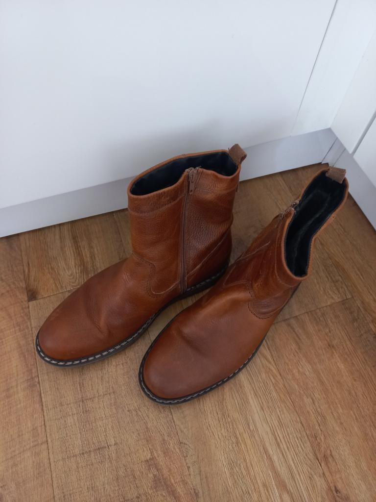 Leren heren laarzen., Ophalen, Bruin, Boots