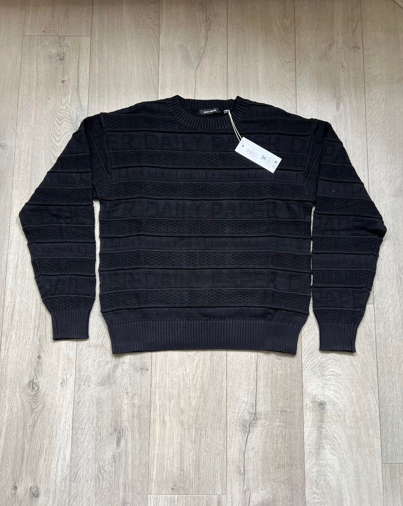 Daily Paper Knit Sweater Zwart - Maat M, Kleding | Heren, Ophalen of Verzenden, Nieuw, Maat 48/50 (M), Zwart