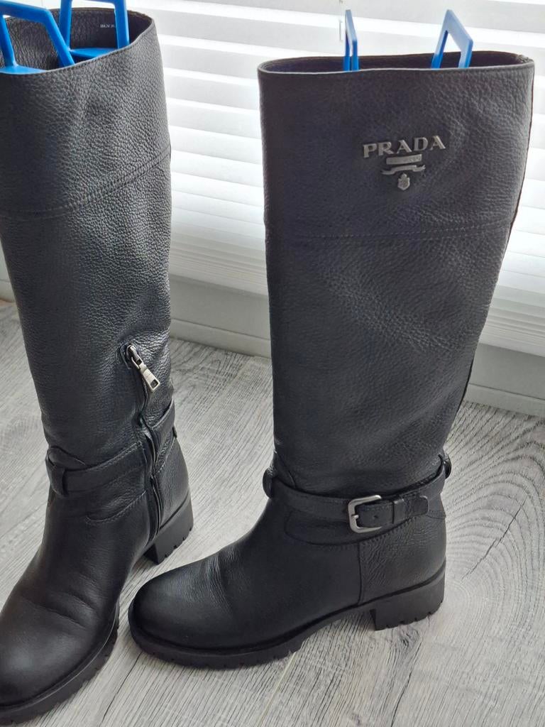 Prada laars maat 35, Ophalen of Verzenden, Nieuw, Zwart, Hoge laarzen