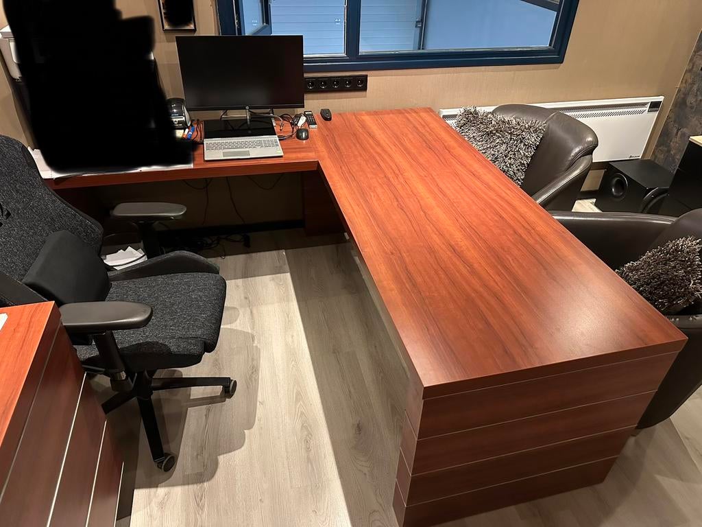 Mooi hoekbureau werk bureau, Huis en Inrichting, Bureaus, Ophalen, Gebruikt, Bureau