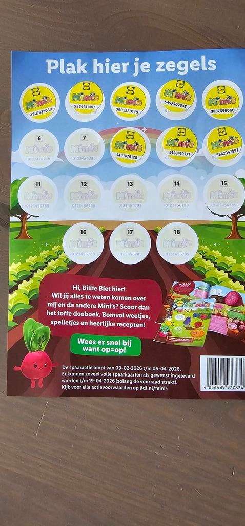Spaarzegels lidl mini's, Ophalen of Verzenden, Winkel, Super of Benzinepomp, Zegels, Bonnen of Punten