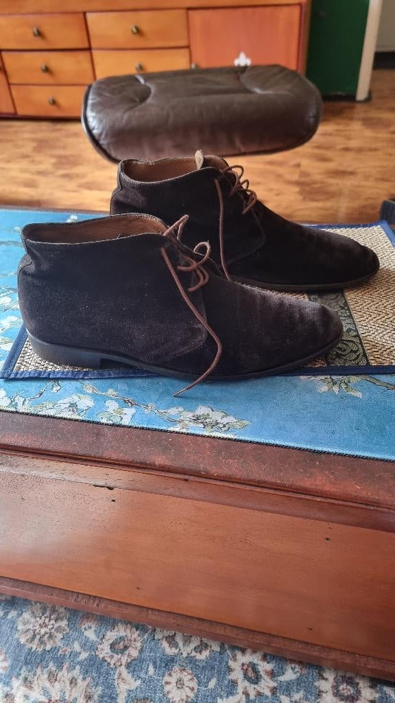 FLORIS VAN BOMMEL HALFHOGE LAARS SUEDE MAAT 45, Bruin, Boots, Floris van Bommel, Ophalen of Verzenden