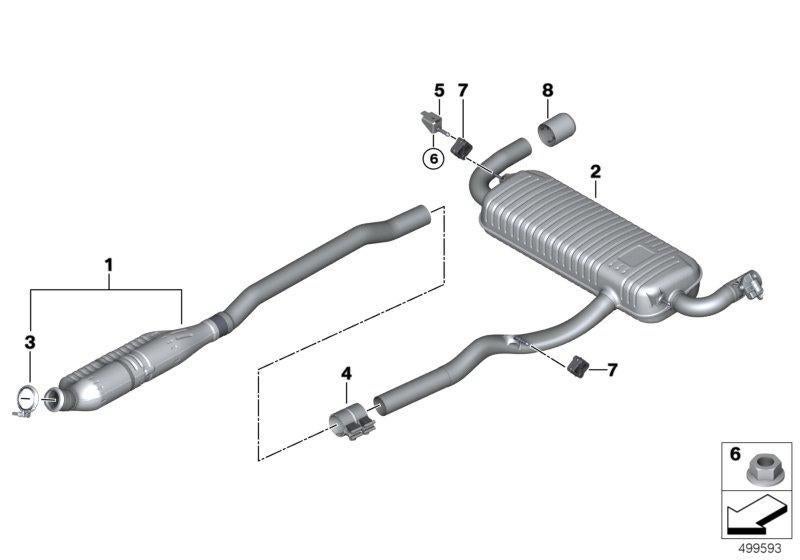 BMW M135I F40 einddemper 2019-2024, Ophalen, Gebruikt, BMW