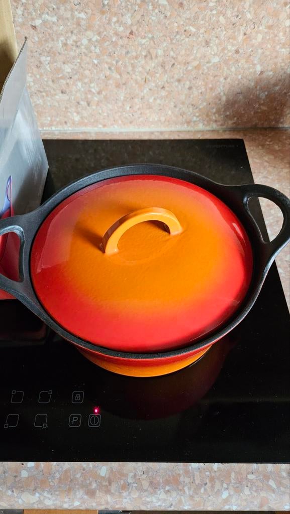 Gietijzeren braadpan van  Hackman, Huis en Inrichting, Ophalen, Gietijzer, Zo goed als nieuw, Keramische plaat