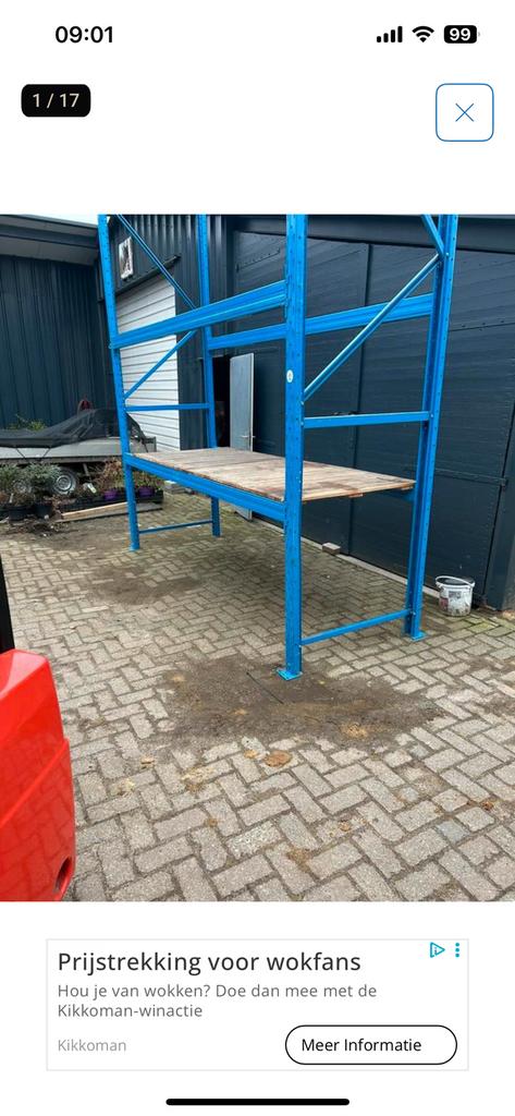 Stelling stellingen palletstelling, Ophalen of Verzenden, Gebruikt, Overige typen, Minder dan 2 meter