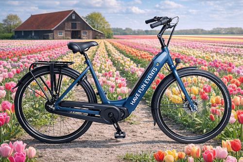 Elektrische Fiets met Lage Instap huren in de Bollenstreek, Ophalen, Nieuw