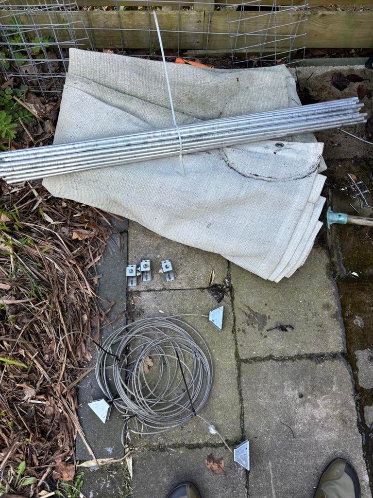 Harmonica schaduwdoek 3x5m, Tuin en Terras, Ophalen, Gebruikt