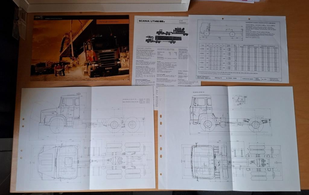 Brochures Scania oa LT146, LS140, LB86 maatschets, Ophalen of Verzenden, Zo goed als nieuw, Overige merken