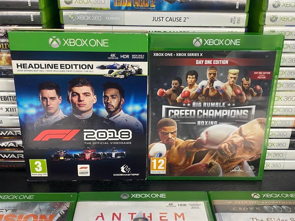 Xbox One Game Collectie - Creed Champions F1 Elder Scrolls, Spelcomputers en Games, Games | Xbox 360, Avontuur en Actie, Vanaf 18 jaar