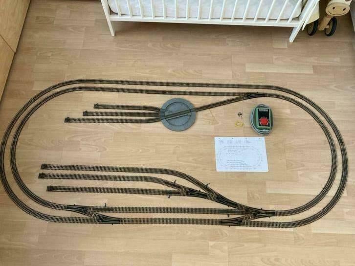 Fleischmann H0 treinbaan "XXL", Hobby en Vrije tijd, Modeltreinen | H0, Gebruikt, Gelijkstroom, Fleischmann, Rails