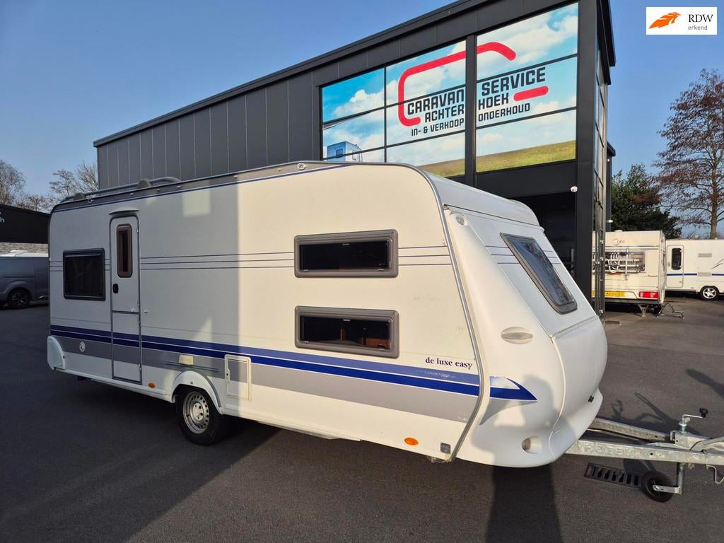 HOBBY 540 TK-ULA Stapelbed met kinderkamer, Airco+DWT luifel, Overige typen, Rondzit, Hobby, Hobby