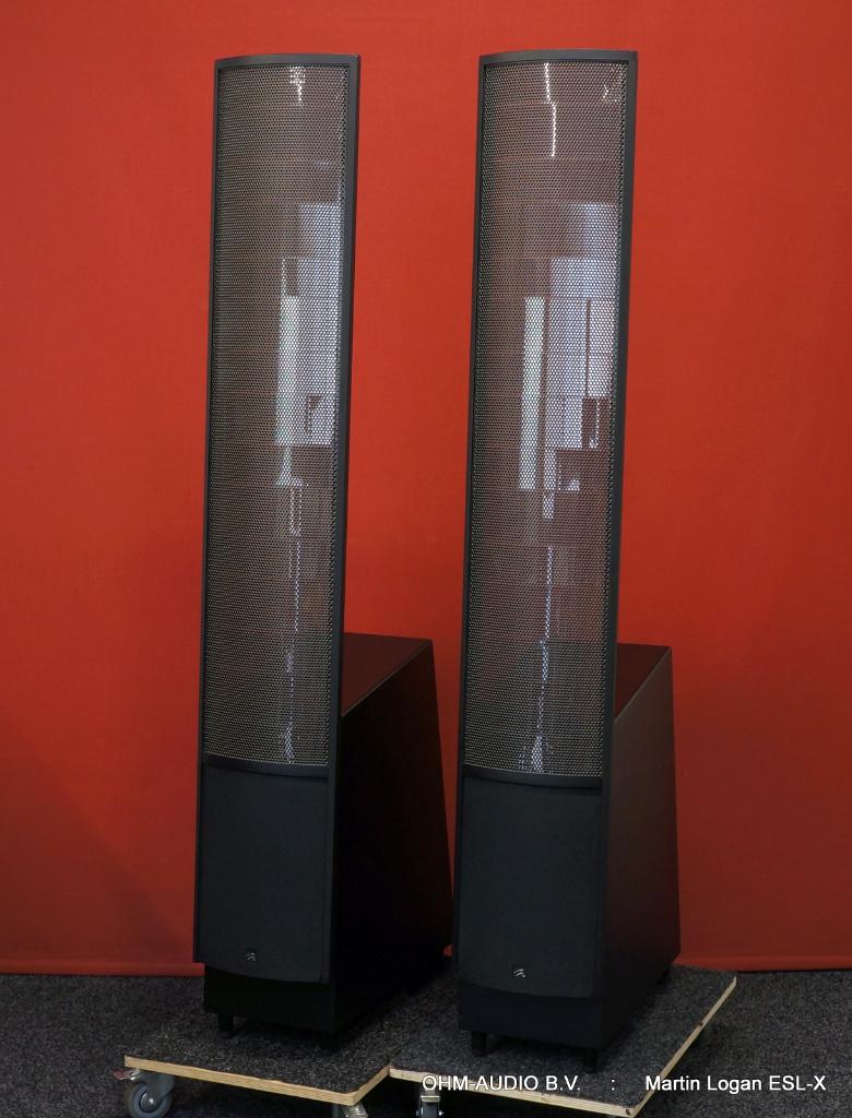 Martin Logan ElectroMotion ESL-X, Nieuwe Panelen, Zwart, OCC, Zo goed als nieuw, 120 watt of meer, Front, Rear of Stereo speakers