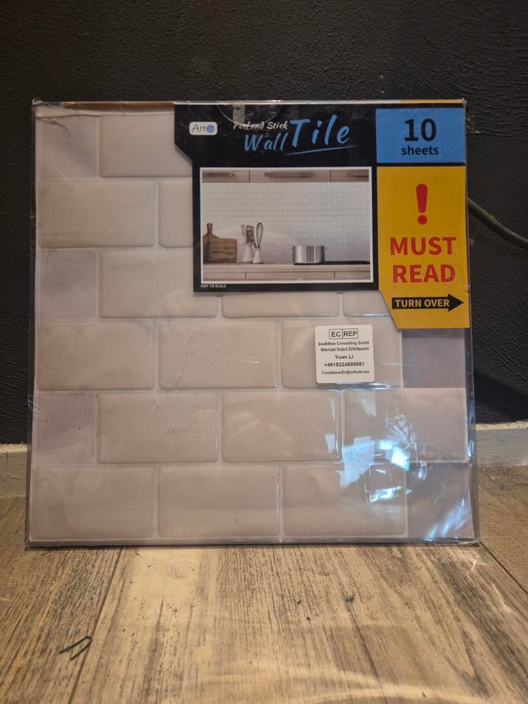 Art3d 3D Zelfklevende Wandpanelen Keukentegels - 14 Pakken, Overige materialen, Wandtegels, Nieuw, 20 tot 40 cm