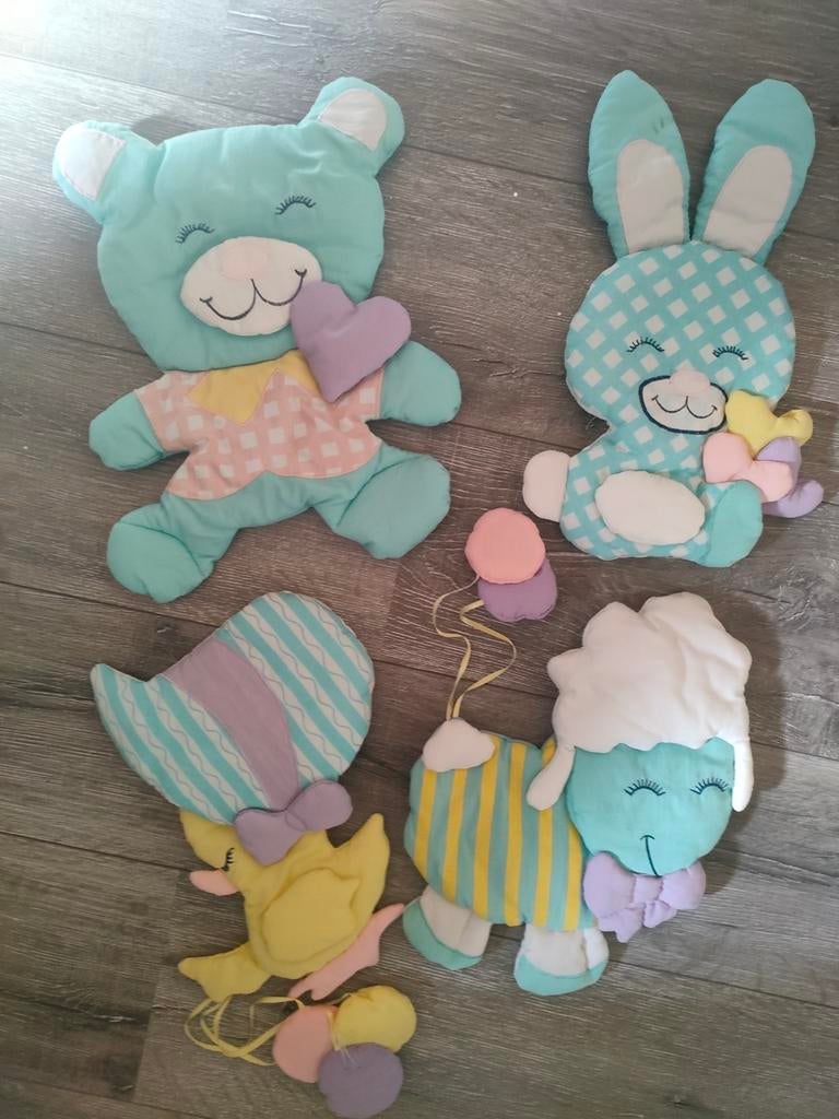 Babykamer muurdecoratie: beer, konijn, eend en schaap, Ophalen of Verzenden