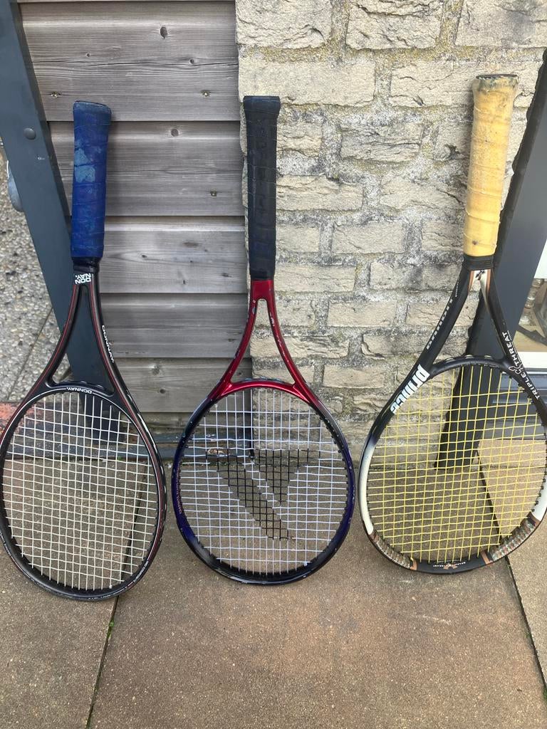 Drie tennisrackets, verschillende merken, Sport en Fitness, Tennis, Ophalen of Verzenden, Gebruikt, Racket, Overige merken