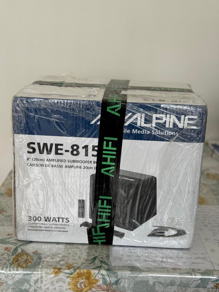 Alpine SWE-815 actieve subwoofer – NIEUW, Ophalen, Nieuw