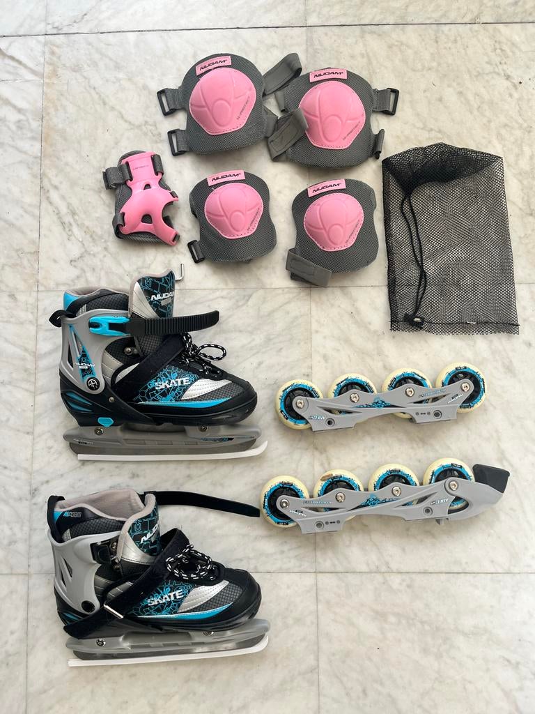 Nijdam 2-in-1 Rollerblades & Schaatsen Set (35-38), Ophalen of Verzenden, Zo goed als nieuw, Overige typen