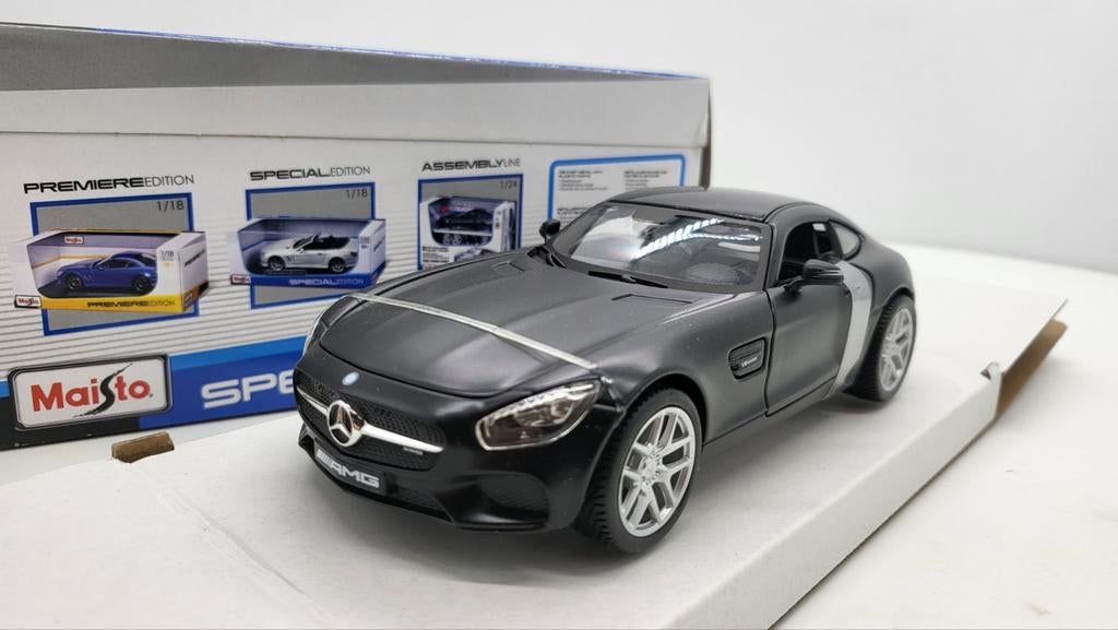 Mercedes Benz AMG GT, mat zwart, Ophalen of Verzenden, Nieuw, Maisto