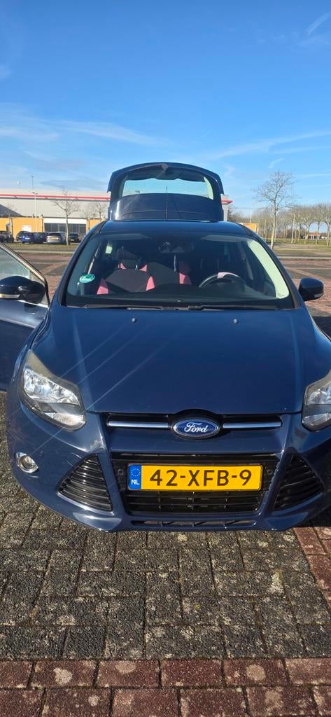 Ford Focus 1.0 Ecoboost 74KW 5-D 2012 Blauw, Euro 5, Stof, Zwart, 100 pk