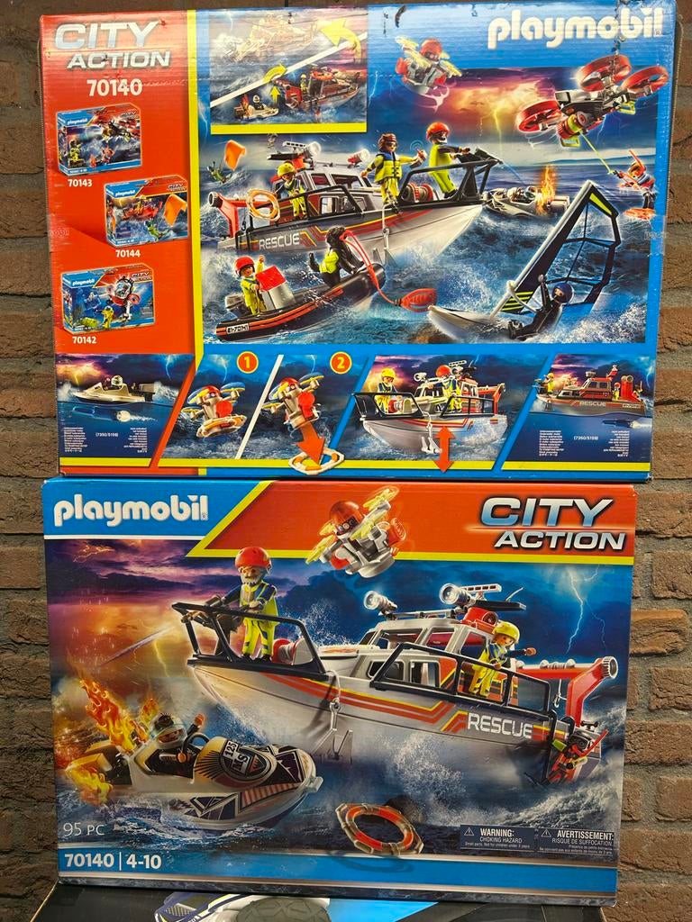 Playmobil City Action 70140 Reddingsboot Nieuw in doos, City, Nieuw, Ophalen of Verzenden, Compleet