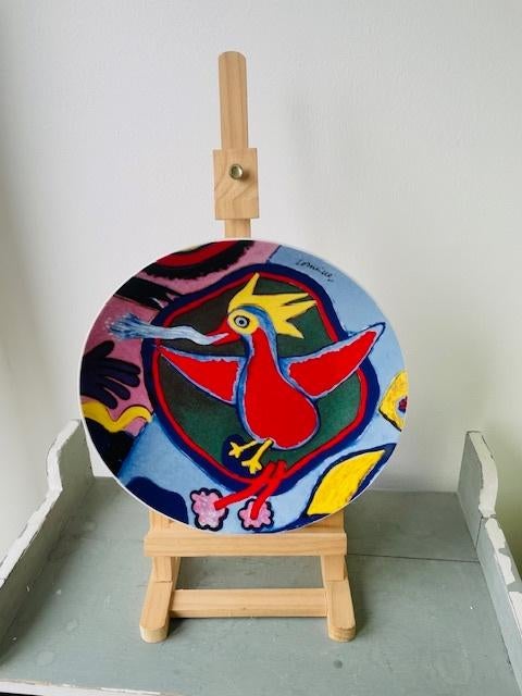 Grote schaal / bord / wandbord. Corneille vogel. 30 cm NIEUW, Antiek en Kunst, Ophalen