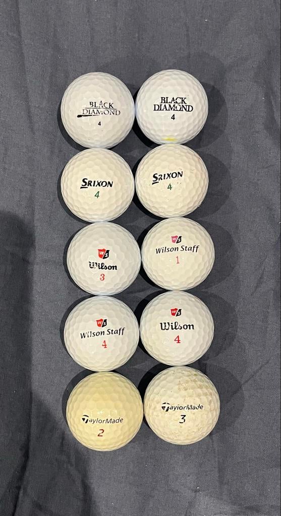 Mooie mix van lakeballs - Black Diamond, Srixon, Wilson, Tay, Ophalen of Verzenden, Gebruikt, Bal(len), Overige merken