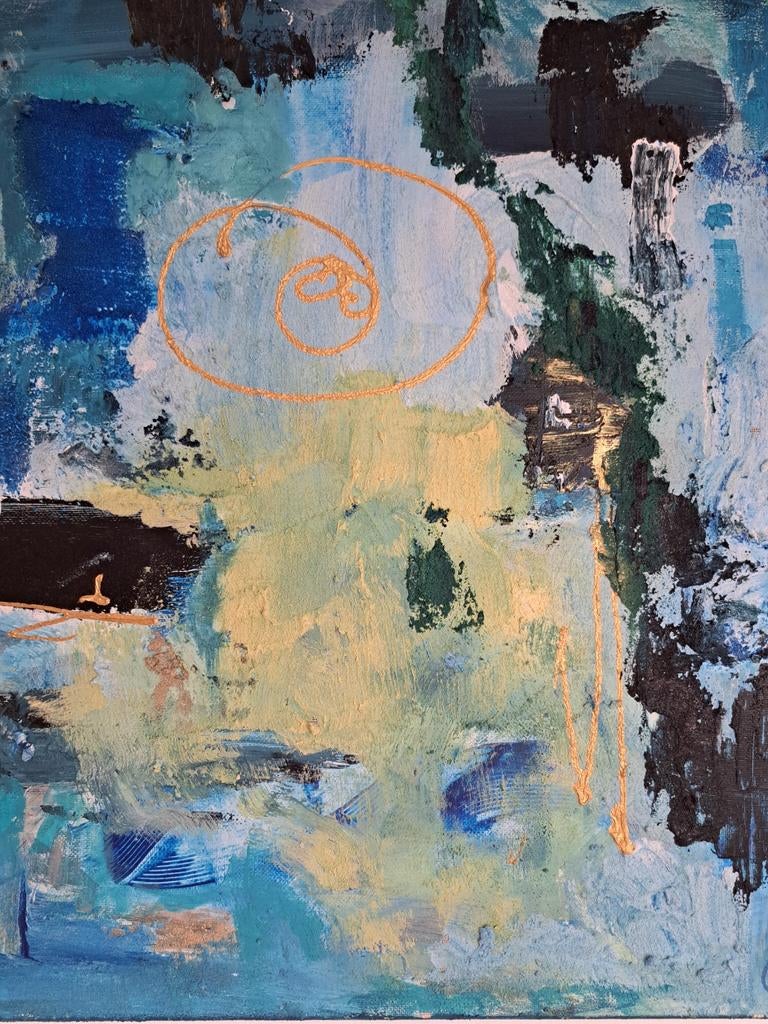 Abstract schilderij acryl 50x50, Ophalen of Verzenden