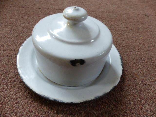 emaille botervloot ca jaren 30, Antiek en Kunst, Ophalen of Verzenden