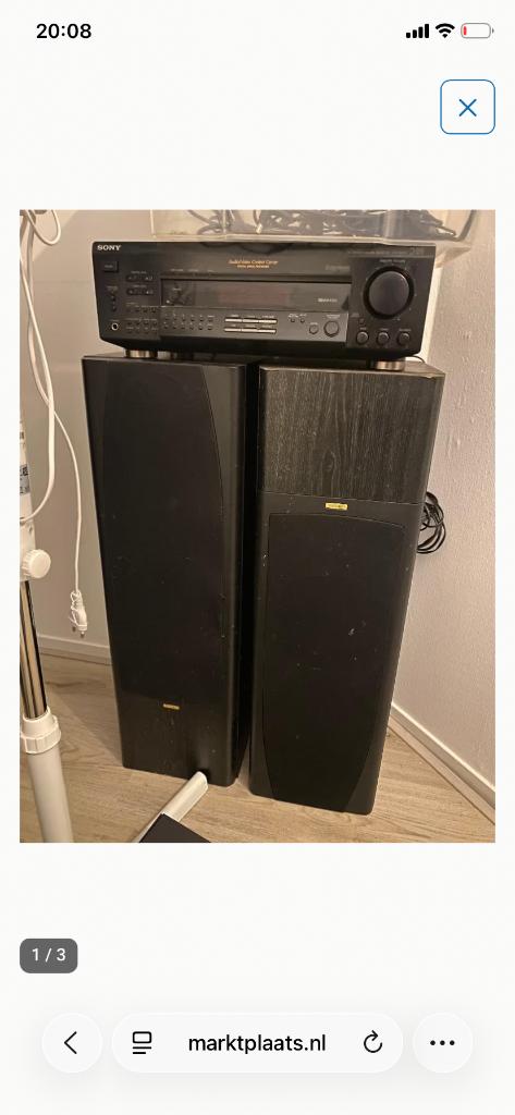 Jamo 98 speaker set, Ophalen, 60 tot 120 watt, Front, Rear of Stereo speakers, Jamo