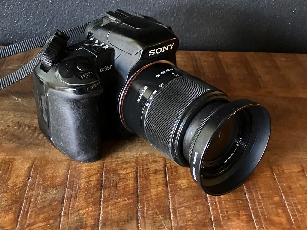 Sony Alpha A350 digitale spiegelreflexcamera, 14 Megapixel, Gebruikt, Spiegelreflex, Ophalen of Verzenden