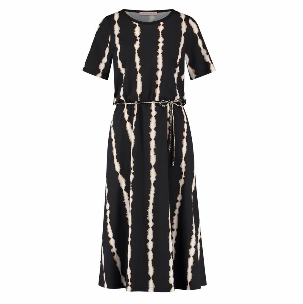 Studio Anneloes Tessy tie dye line dress - maat M, Kleding | Dames, Maat 38/40 (M), Zwart, Ophalen of Verzenden, Gedragen