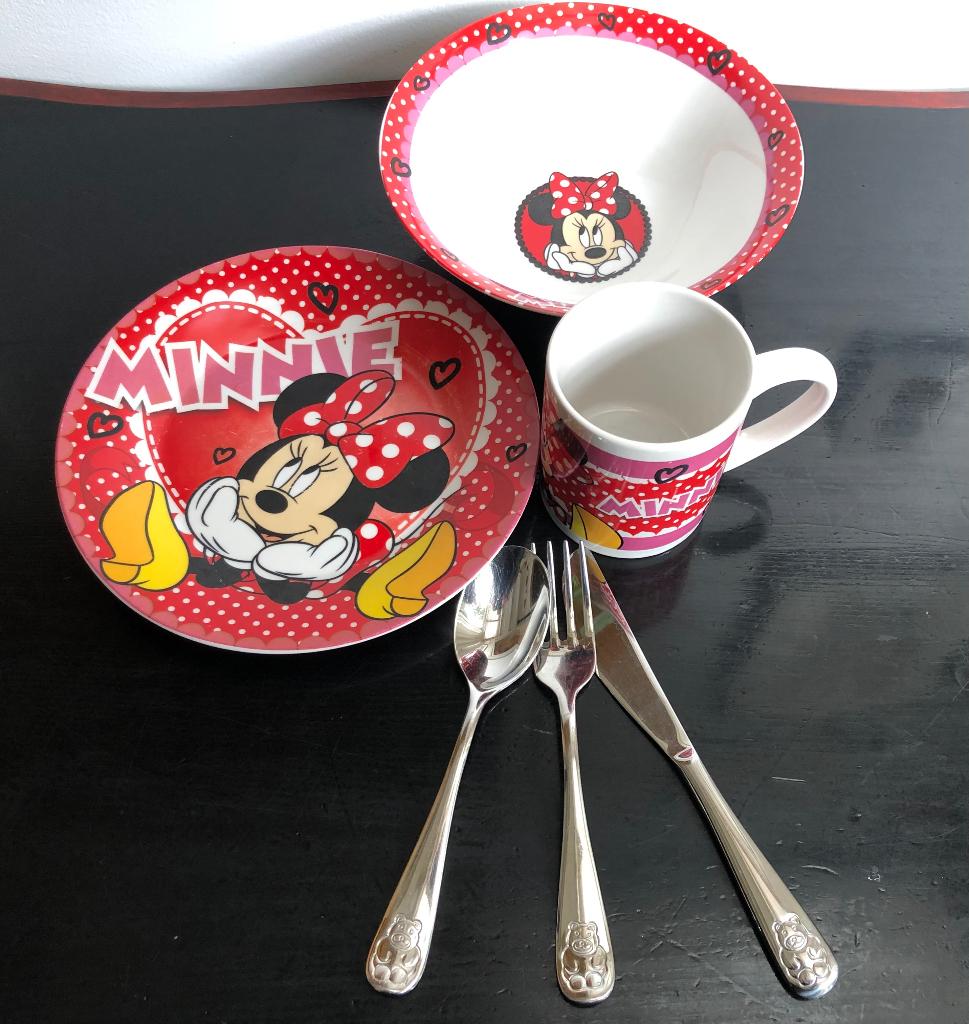 Kinderserviesje Disney, Minnie Mouse, Ophalen of Verzenden, Mickey Mouse, Gebruikt, Servies