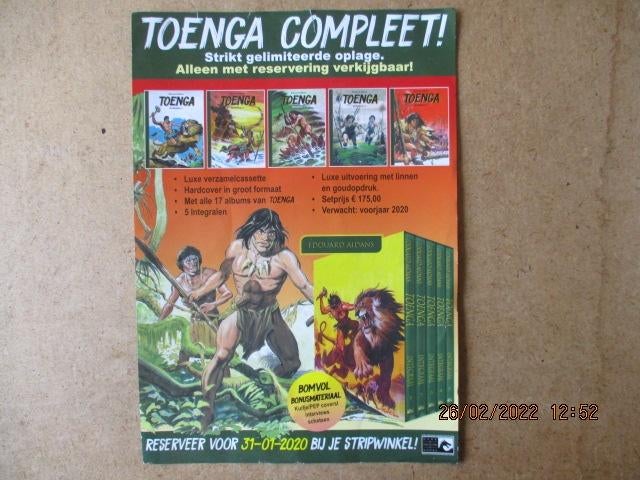 adv6064 toenga compleet reclame, Boeken, Stripboeken, Eén stripboek, Ophalen, Gelezen