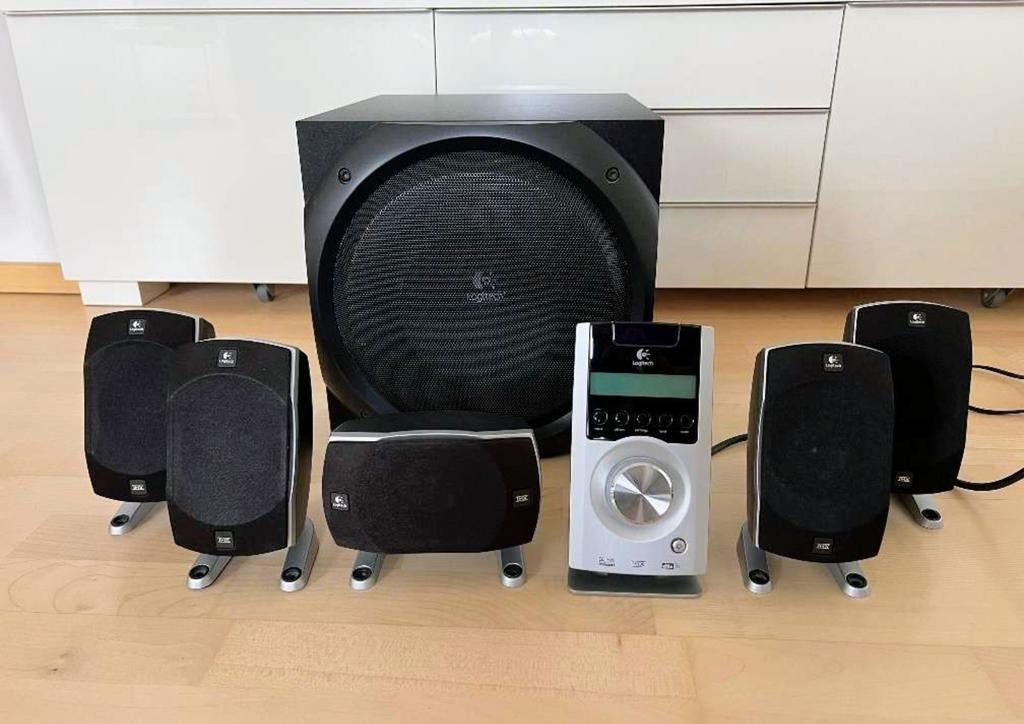 Logitech z5500 550watt speakerset voor PC of audio, Ophalen of Verzenden, 120 watt of meer, Subwoofer, Overige merken