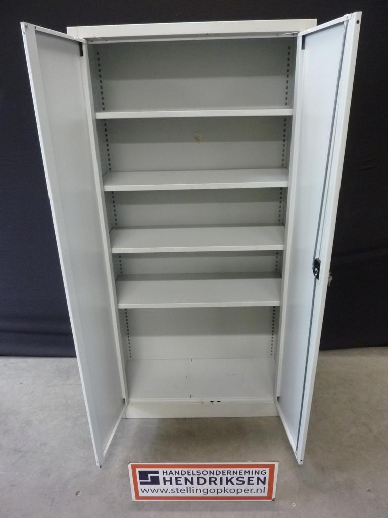Nette kantoorkast / archiefkast / draaideurkast 95x40x195cm, Gebruikt, Handelsonderneming Hendriksen, Met slot, 25 tot 50 cm