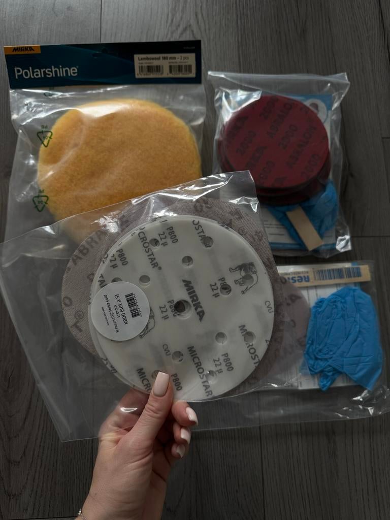 Mirka Abralon schijven & Polijstvacht lamswol set, Ophalen of Verzenden, Nieuw, Overige typen