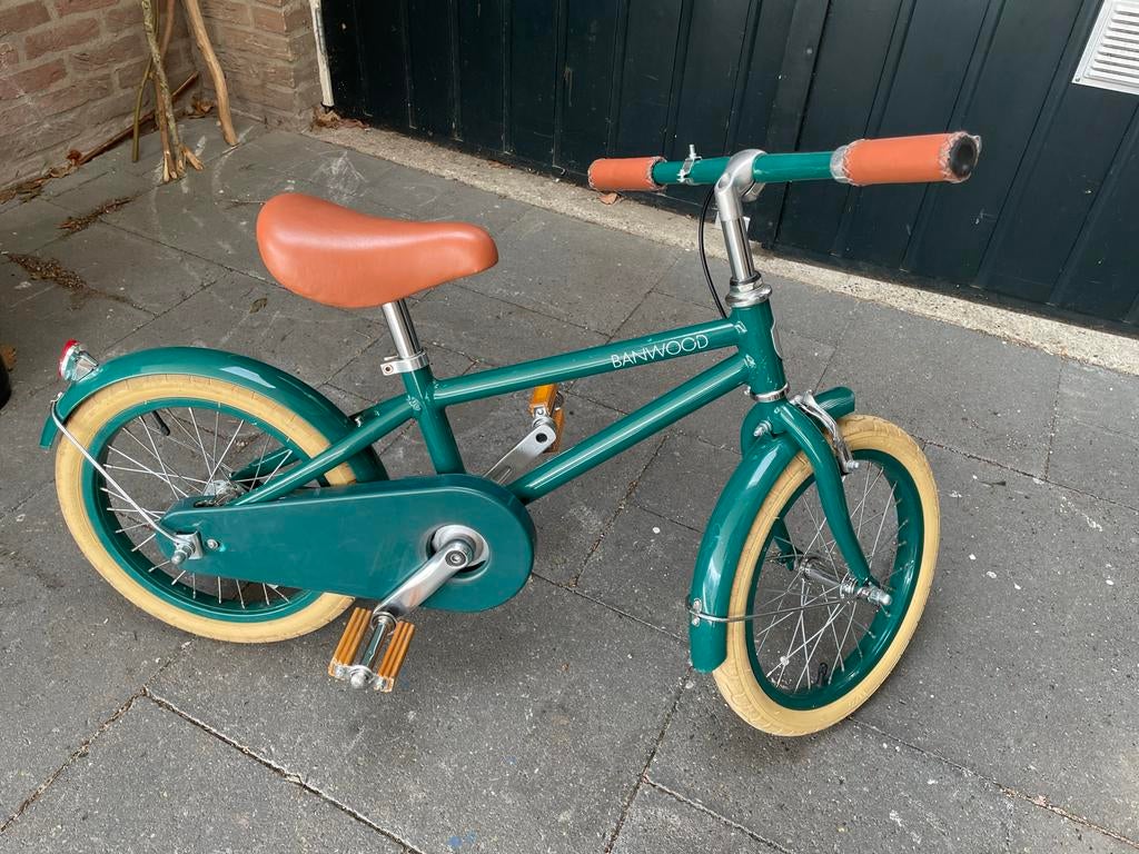 Banwood kinderfiets 16 inch – Groen, Ophalen of Verzenden, Zo goed als nieuw, 16 tot 20 inch