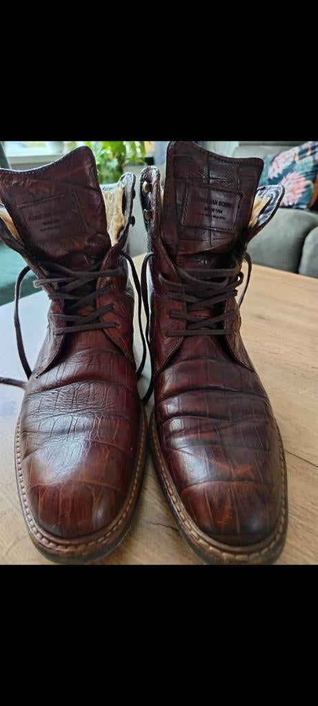 Floris van Bommel bruine leren veterlaarzen, Ophalen of Verzenden