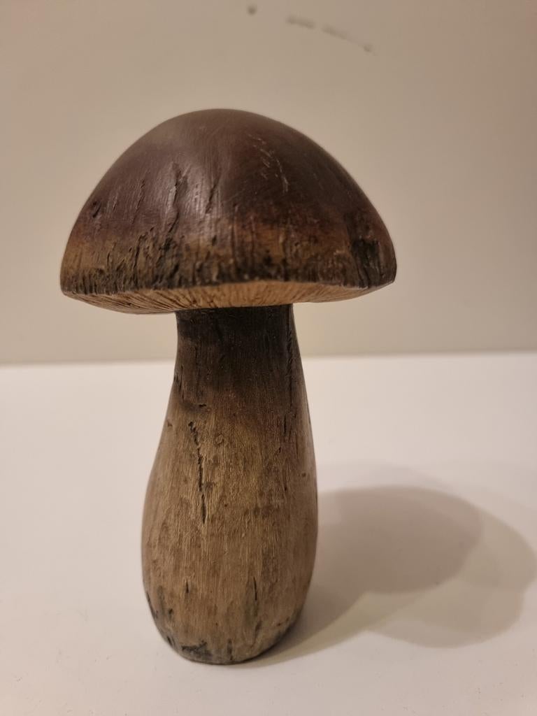 Decoratieve houten paddenstoel, Ophalen of Verzenden, Gebruikt
