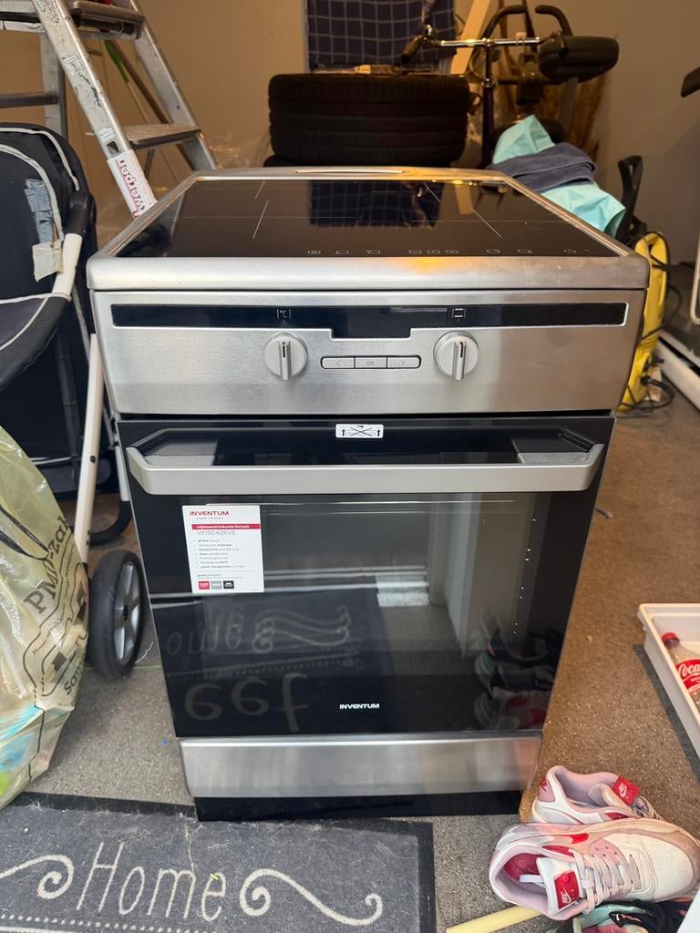 Inventum inductie fornuis plaat oven combi VF15042RVS, Ophalen, Nieuw, 45 tot 60 cm