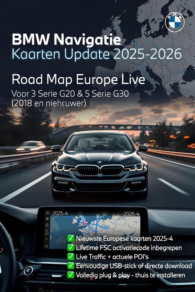 BMW Navigatie Update 2025-2026 incl. installatie op locatie, Ophalen, Nieuw, Nederland, Update