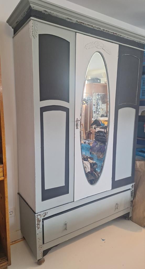 ophalen bij mijn atelier: brocante upcycled antieke kast, Gebruikt, 100 tot 150 cm, 150 tot 200 cm, 25 tot 50 cm