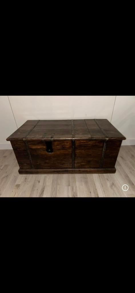 Houten wijnkist / wijnopbergkist – robuuste kist met vakken, Huis en Inrichting, Woonaccessoires | Kisten, Ophalen of Verzenden