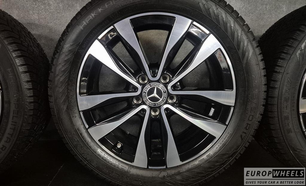 17 inch Mercedes C klasse W206 S206 Bicolor Zwart breedset, Gebruikt, -, -, Banden en Velgen