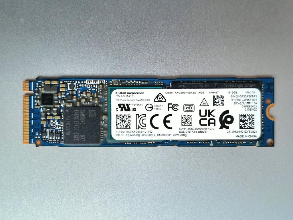 Kioxia XG6 512GB NVMe M.2 SSD, Ophalen of Verzenden