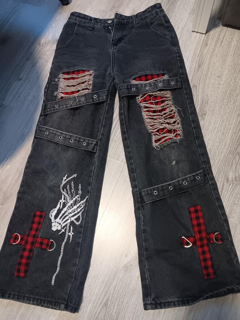 Gothic Broek Maat XS, Kleding | Dames, Ophalen, Zwart, Maat 34 (XS) of kleiner, Lang