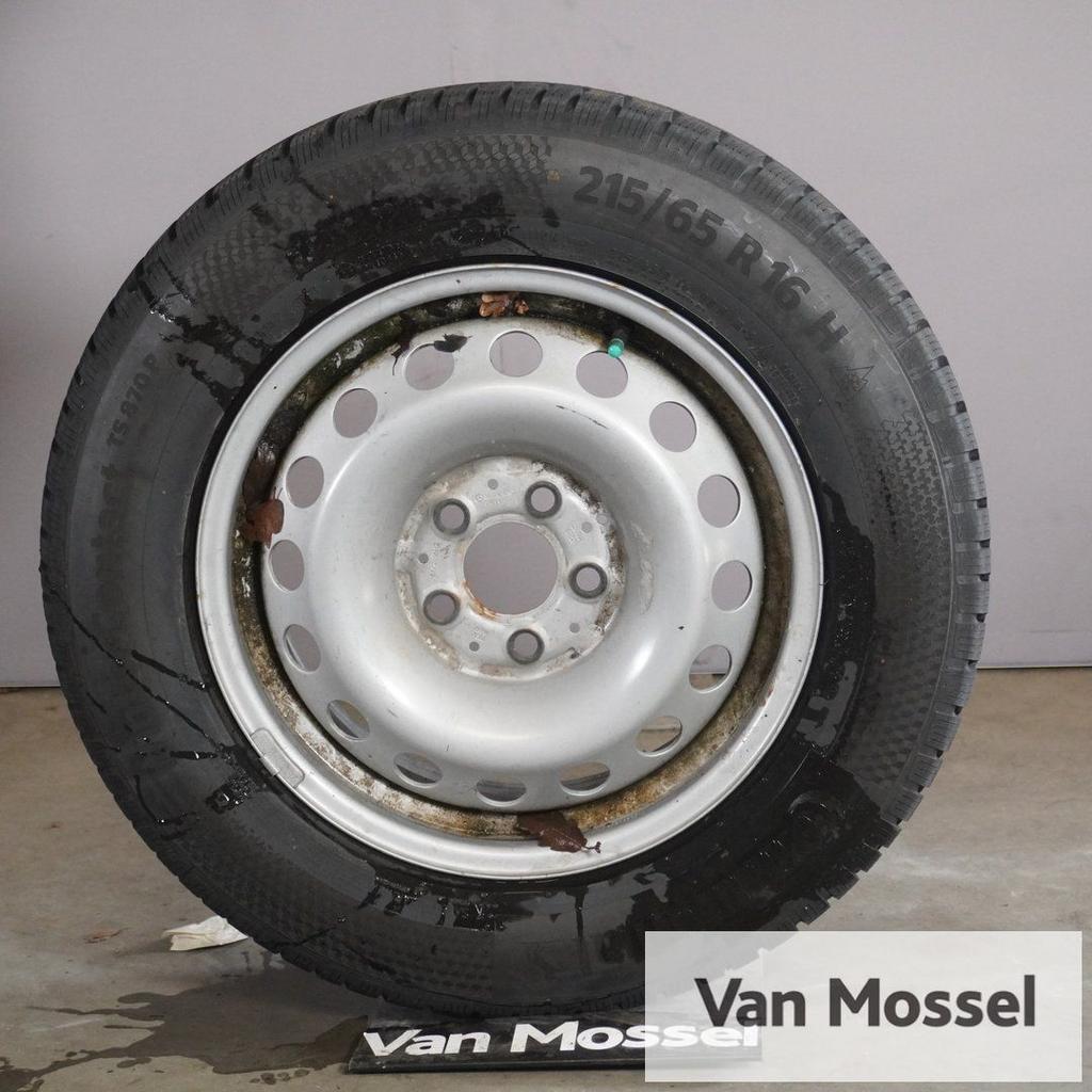 Stalen wielenset Continental Wintercontact 215/65/R16 98H, -, Banden en Velgen, Gebruikt, 215 mm