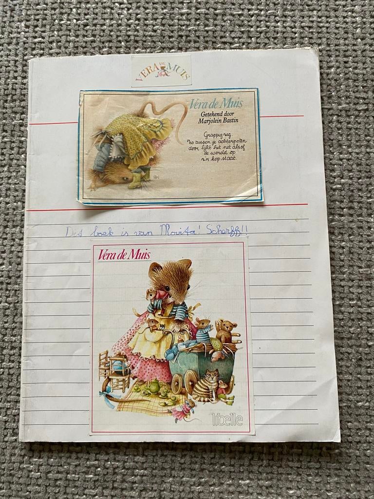 Vera de muis schrift jaren 80, Ophalen of Verzenden